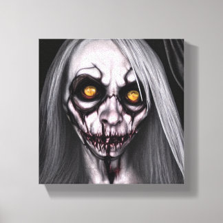 Horror Creepy Woman Canvas Print