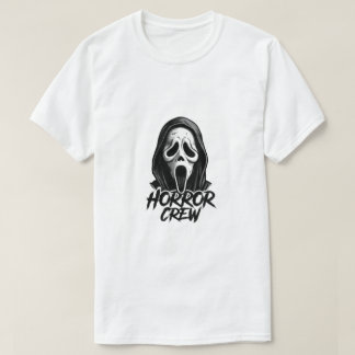 Horror Crew Ghost Mask Vintage Slasher Movie  T-Shirt