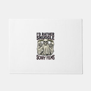 Horror Cuddle Shirt Funny Skull Ghost Movie Night  Doormat