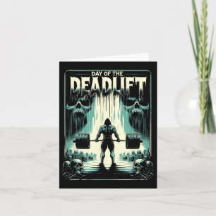 Horror Deadlift Workout Training Bodybuilder Card