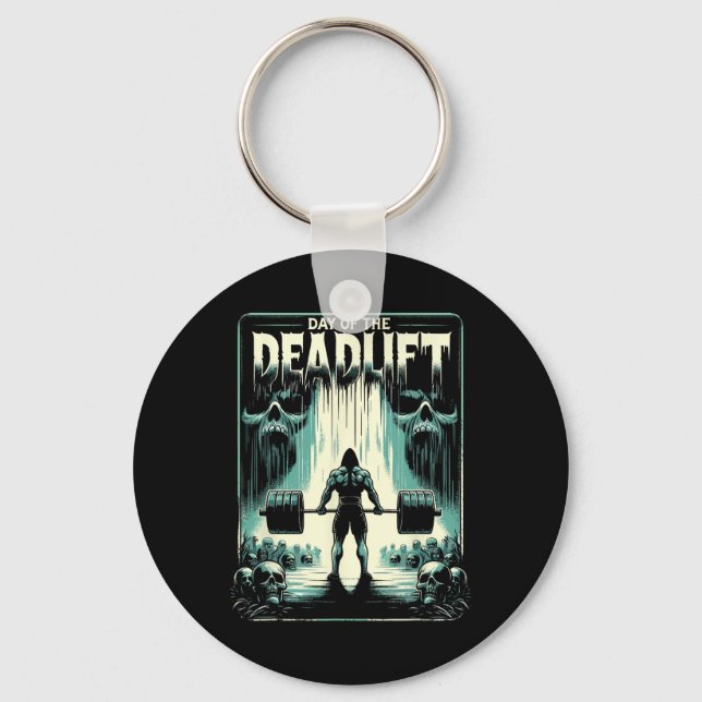 Horror Deadlift Workout Training Bodybuilder  Keychain (Front)