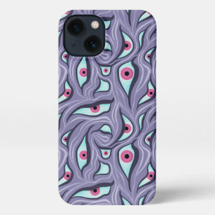 Horror Evil Eyes Purple Pastel Goth Witchy iPhone 13 Case