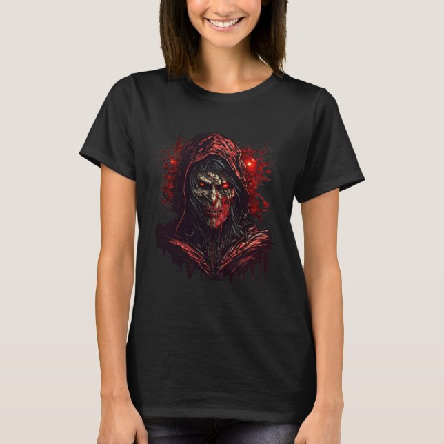 Horror Evil Mage Nightmare Scary Terrifying Hallow T-Shirt (Front)