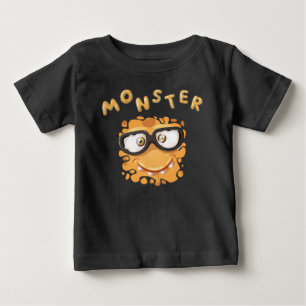 Horror Expressions Funny Monster Faces Baby T-Shir T-Shirt