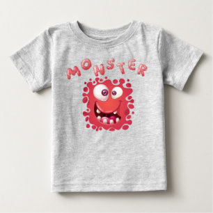 Horror Expressions Funny Monster Faces Baby T-Shirt
