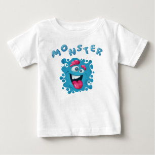 Horror Expressions Funny Monster Faces Baby T-Shirt