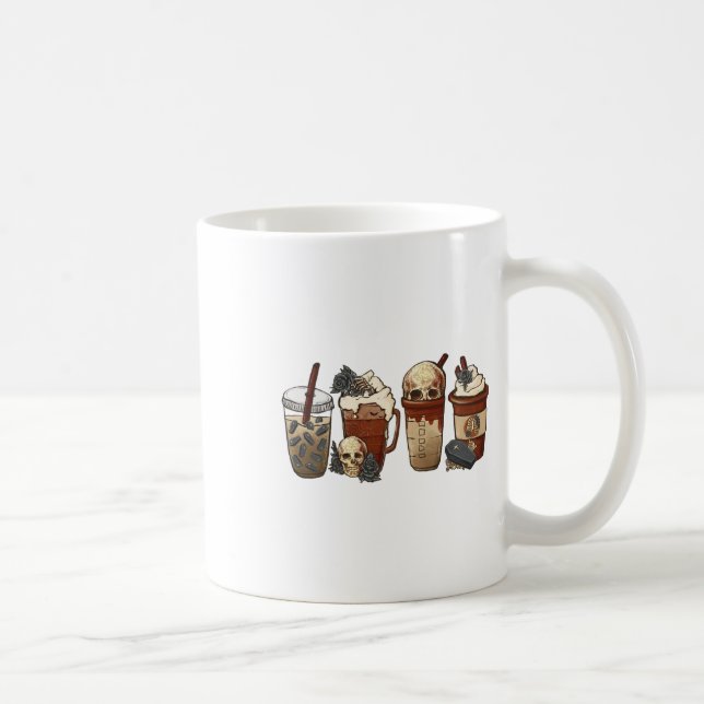 Horror Fall Coffee Pumpkin Spice Latte Iced Hallow Mug (Right)