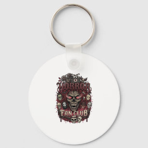 Horror Fan Club Halloween Demon Face Skulls Film R Keychain