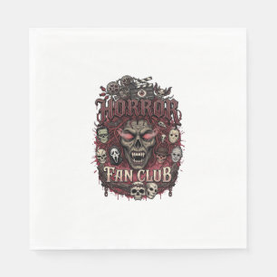 Horror Fan Club Halloween Demon Face Skulls Film R Napkin