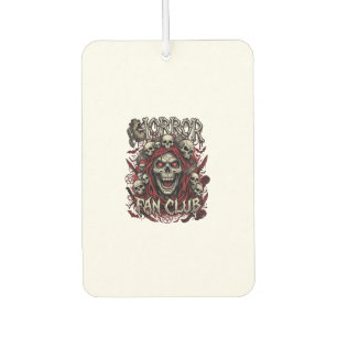 Horror Fan Club Halloween Screaming Skull Red Hood Air Freshener