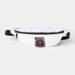 Horror Fan Club Halloween Screaming Skull Red Hood Fanny Pack