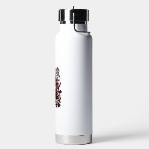 Horror Fan Club Halloween Screaming Skull Red Hood Water Bottle