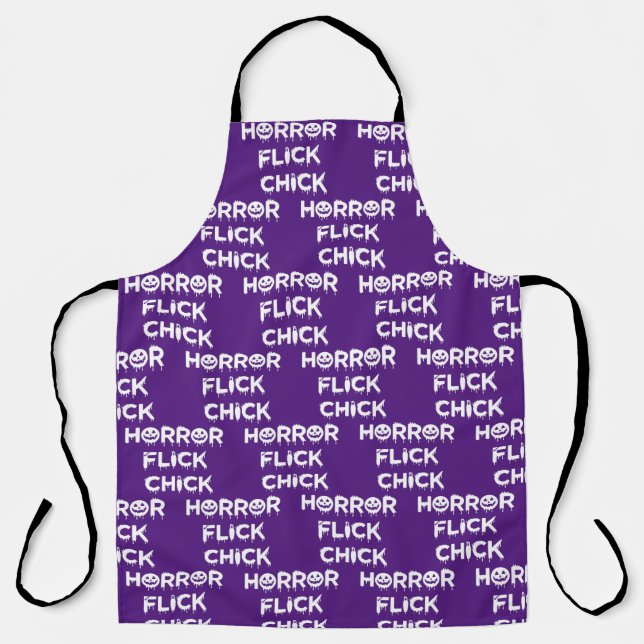 Horror Flick Chick White Version Apron (Front)