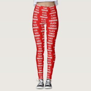 Horror Flick Chick White Version Leggings