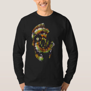 Horror Halloween Skull Tie Dye Graphic Artwork Pri T-Shirt