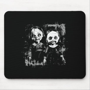 Horror Haunted Doll Creepy Toy Halloween Goth Alt  Mouse Pad