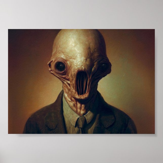Horror in a Suit Portrait Poster (Front)