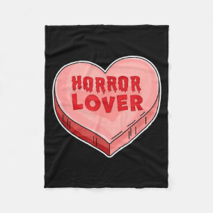 Horror Lover Candy Heart Valentines Day Halloween Fleece Blanket