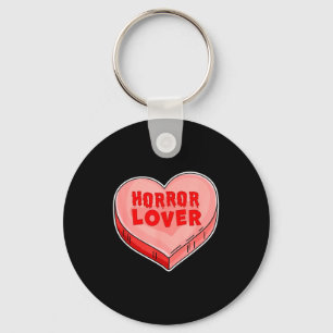 Horror Lover Candy Heart Valentines Day Halloween Keychain