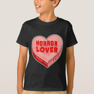 Horror Lover Candy Heart Valentines Day Halloween  T-Shirt