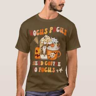 Horror Movie And Coffee Halloween Spooky Season Co T-Shirt