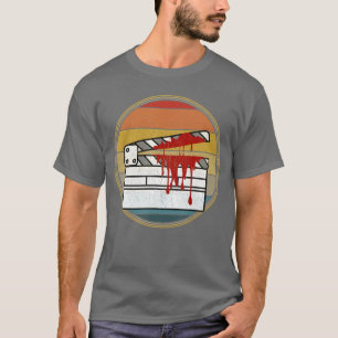 Horror Movie Clap Board Distressed Vintage gift T-Shirt