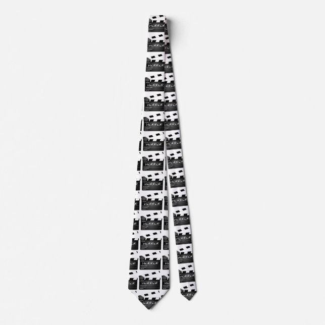 Horror Movie Clapperboard Tie (Front)