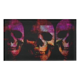 Horror Movie Concept Background with Halloween Name Tag