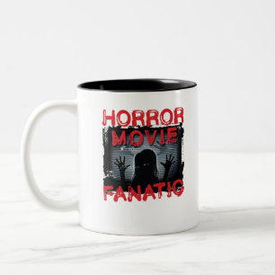 Horror Movie Fanatic Scary Films Two-Tone Coffee Mug