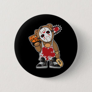 Horror Movie Monster Lazy Halloween Costume Funny 2 Inch Round Button