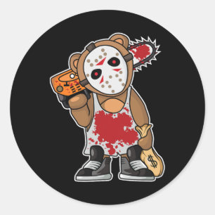 Horror Movie Monster Lazy Halloween Costume Funny  Classic Round Sticker