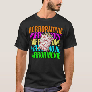 Horror Movie Popcorn Funny Horror Movie Lover frie T-Shirt