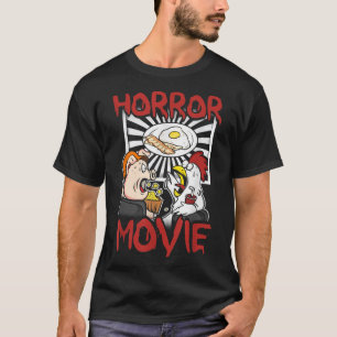 Horror Movie Tv Funny Chicken Pig Bacon And Eggs 2 T-Shirt