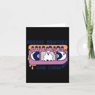 Horror Movies And Chill Retro Video Tape Halloween Card