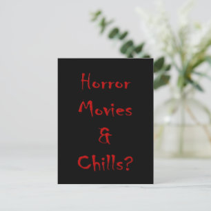 Horror Movies & Chills?  Postcard