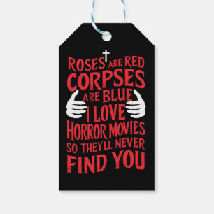 Horror Movies Lovers Halloween Scary Film  Gift Tags