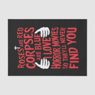 Horror Movies Lovers Halloween Scary Film  Tissue Paper