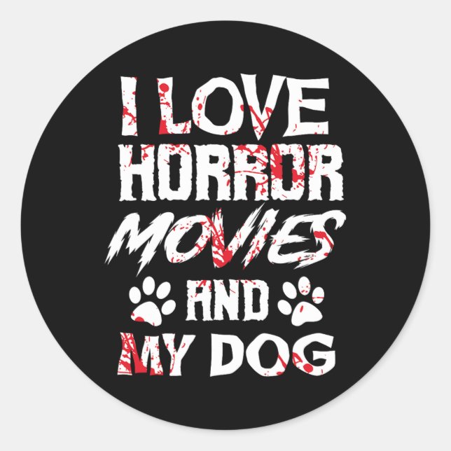 Horror Movies Scary Film Lovers Halloween Fans Thr Classic Round Sticker (Front)