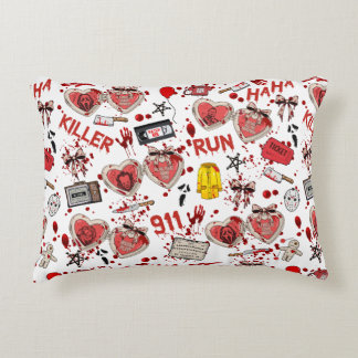 Horror Movies Serial Killer Blood Splatter Accent Pillow