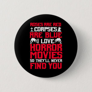 Horror Movies Thriller Halloween Fans Scary Film L 2 Inch Round Button