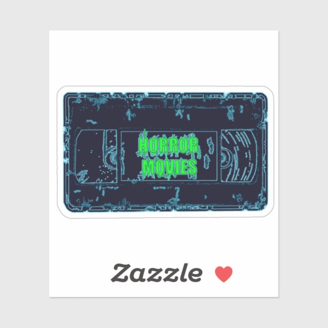 Horror Movies VHS Black Blue (Sheet)