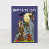 Horror Mural Birthday Card