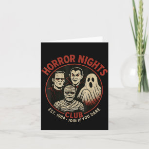 Horror Night Club Vintage Halloween Classic Card