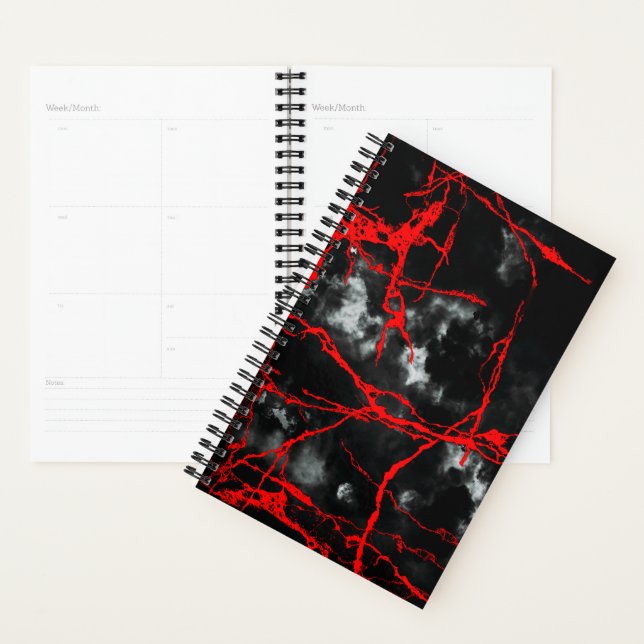 Horror Night Goth - Black and White,Red Planner (Display)