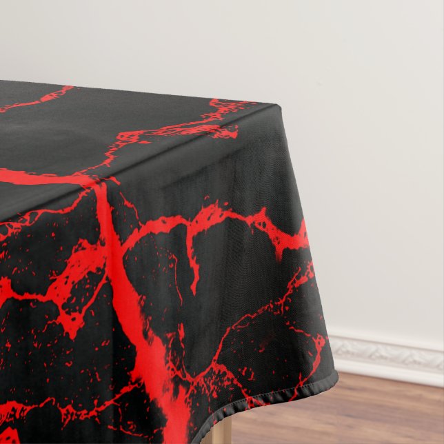 Horror Night Goth - Black and White,Red Tablecloth (In Situ)