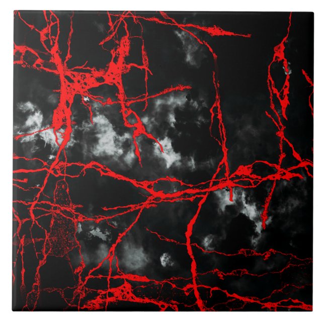 Horror Night Goth - Black and White,Red Tile (Front)