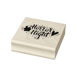 Horror Night Rubber Stamp