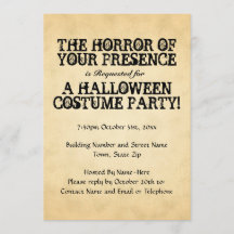 Horror of Your Presence. Halloween Party.