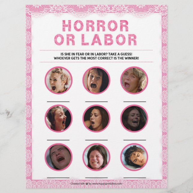 Horror Or Labour [Luxury Lace [Pink]] Letterhead (Front)