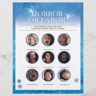 Horror Or Labour [Snowy Blue] Letterhead